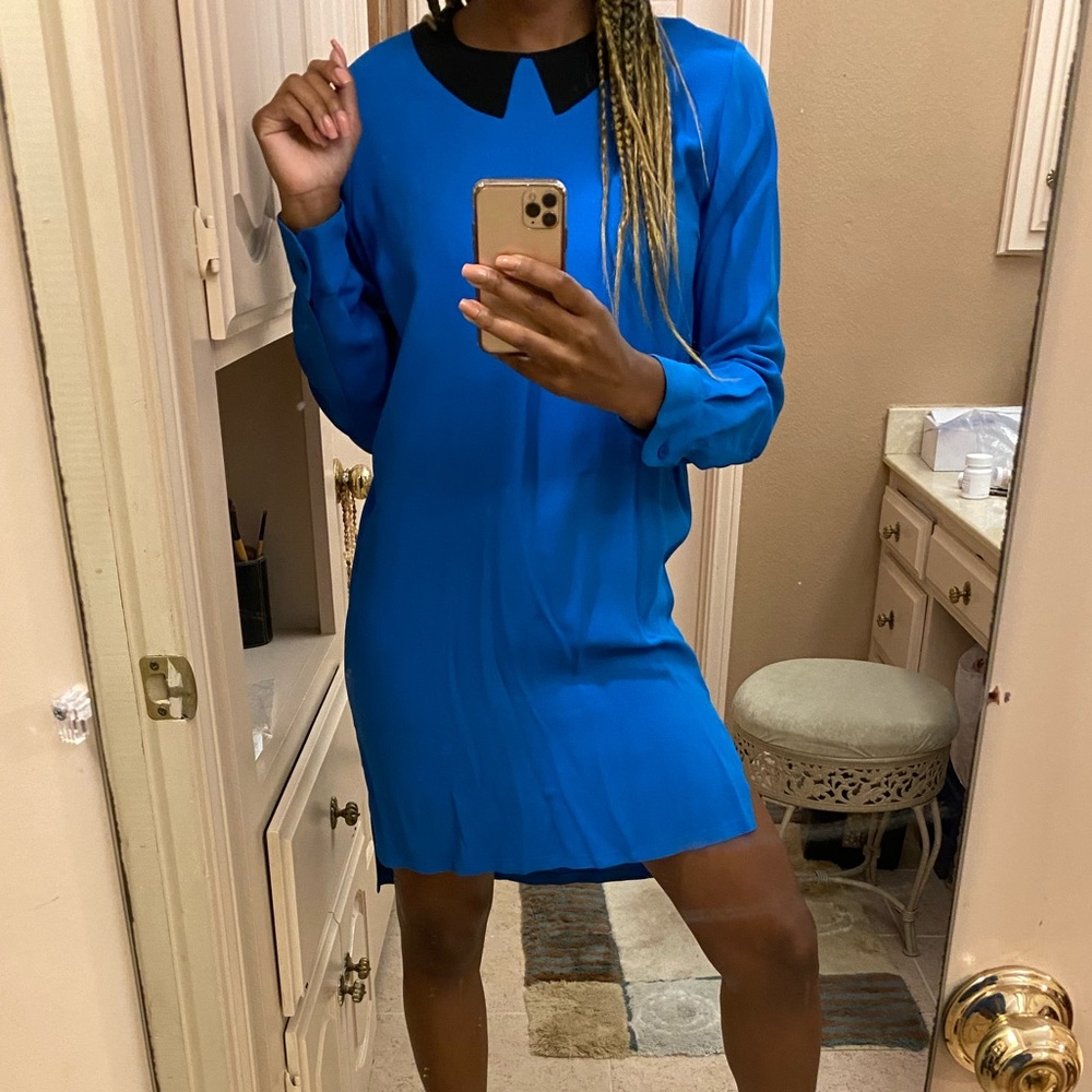 Blue Stella McCartney Hi/Low Hem